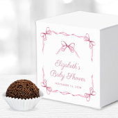 コケット弓ベビーガールシャワーありがとう フェイバーボックス