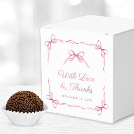 コケット弓ベビーガールシャワーありがとう フェイバーボックス