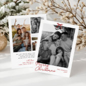 コケット弓ホリデーフォトカード、メリークリスマス シーズンカード