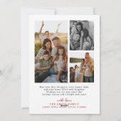 コケット弓ホリデーフォトカード、メリークリスマス シーズンカード (裏面)