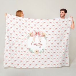 コケット弓水カラー フリースブランケット