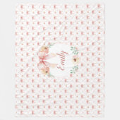 コケット弓水カラー フリースブランケット (正面)