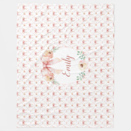 コケット弓水カラー フリースブランケット