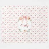 コケット弓水カラー フリースブランケット (正面(横))