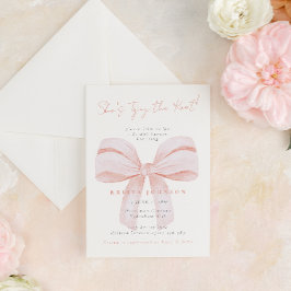 コケット弓結び結びブライダルシャワー 招待状