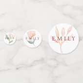 コケット弓花模様ベビーシャワー コンフェッティ (裏面)