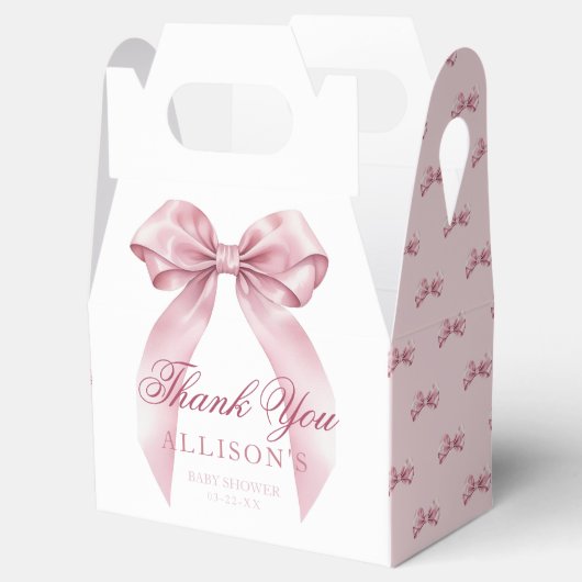 コケット弓赤ちゃんシャワーお気に入りボックス – ピエレガントン フェイバーボックス (オープン)