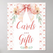 コケット弓赤ちゃんシャワーカードとギフトポスター ポスター (正面)