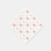 コケット弓赤ちゃんシャワー スタンダードカクテルナプキン (角)