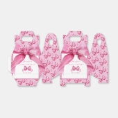 コケット弓 |ピンクのベビーガールシャワー フェイバーボックス (折り畳みなし)