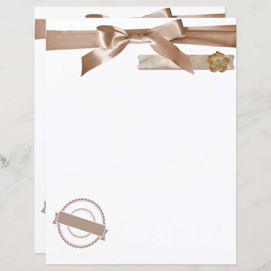 コケット弓Taupe Beigeスクラップブックとジャーナリング (正面/裏面)