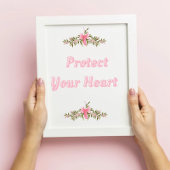 コケット引用文ウォールアート – ライトピンクボウフローラ ポスター