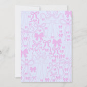 コケット招待状ピンクボウベビーシャワーピンクボウ シーズンカード (正面)