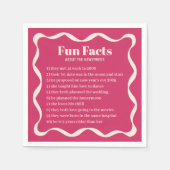 コケット曲線リボンレトロ結婚ズ スタンダードカクテルナプキン (正面)