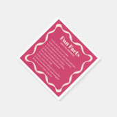 コケット曲線リボンレトロ結婚ズ スタンダードカクテルナプキン (角)