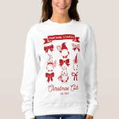 コケット格言ラバーズクリスマスクラブ – レッド | ヘビーホワイト スウェットシャツ (正面)