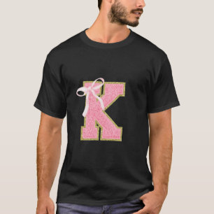 コケット第1イニシャルレターK名門私立校風の女の子らしい女の子 Tシャツ