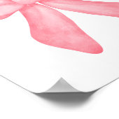 コケット美学かわいいガーリーピンクの弓の名跡 ポスター (角)