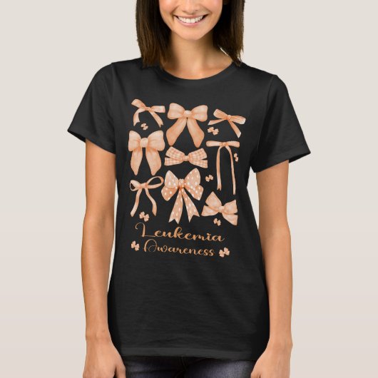 コケット美学オレンジボウ白血病 Tシャツ (正面)