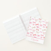 コケット美学ライトピンク弓 ノートブック (内部)