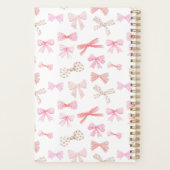 コケット美学ライトピンク弓 プランナー手帳 (裏面)