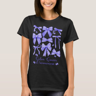 コケット美的ブルーボウ結腸がん Tシャツ
