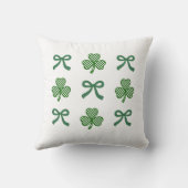 コケット聖パトリックの日グリーンリボン&クローバー クッション (裏面)