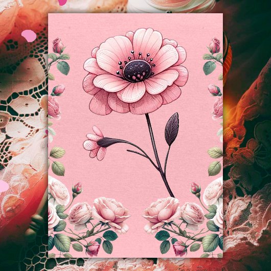 コケット茶パーティー折り誕生日招待状 招待状