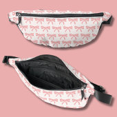 コケット赤面ピンクと赤ストライプの弓 ファニーパック