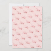 コケット赤面ピンクスウィート16フローラブラック 招待状 (裏面)