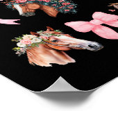 コケット馬の野生の花の馬乗馬 ポスター (角)