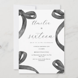 コケット16誕生日ガールブラックボウ18位21位 招待状