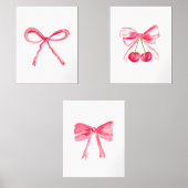 コケット16x20ピンク弓かわいい女の子子供部屋シック (正面)