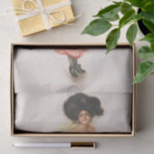 コケット、アンティークビクトリアンリトグラフプリント 薄葉紙 (ギフト)