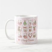 コケット カワイイ ネコ クリスマス コーヒーマグカップ (左)