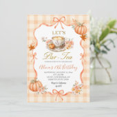 コケット コテージ パンプキン 秋の紅茶パーティー 誕生日 招待状 (スタンド正面)