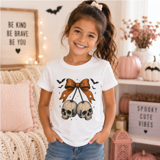 コケット スカル リボン ハロウィン イラスト Tシャツ
