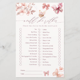 コケット・バタフライは彼女の方がブライダルシャワー