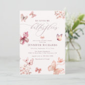コケット・バタフライ |エレガントブライダルシャワー 招待状 (スタンド正面)