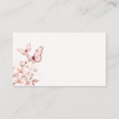 コケット・バタフライ |ピンクベビーガールベビー エンクロージャーカード (裏面)
