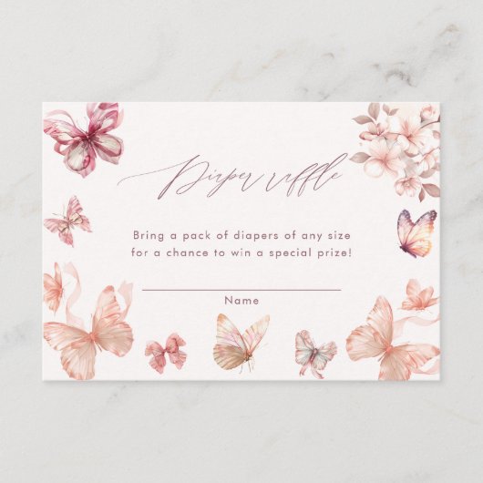コケット・バタフライ |蝶おむつラッフル エンクロージャーカード (正面)