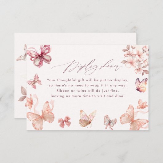 コケット・バタフライ |蝶ディスプレイシャワー エンクロージャーカード (正面/裏面)