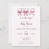 コケット・ピンク・ボウズ神のクリスチャンガーリー子 招待状 (正面)