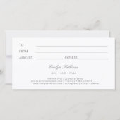 コケット・ピンク・ボウ商品券 (裏面)