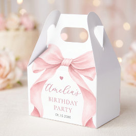 コケット ピンク リボン 女子 誕生日 パーティー フェイバーボックス