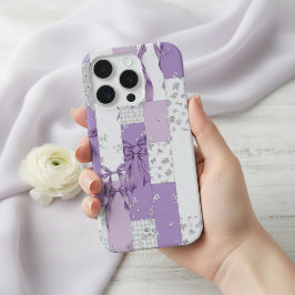 コケット フラワー パッチワーク キルト スプリング フラワーズ リボン iPhone 15 PROケース