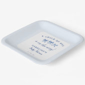 コケット・ブルーがキリスト教の少年の子を弓 ペーパープレート (傾斜あり)