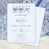 コケット・ブルーがキリスト教の少年の子を弓 招待状