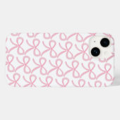 コケット プレッピー ピンク リボン Case-Mate iPhoneケース (裏面 (横))