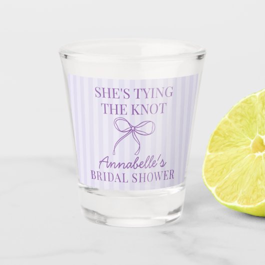 コケット ボウ ペースト ノット ブライダル シャワー フェイバー ショットグラス (正面)